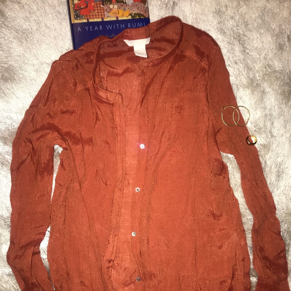 Orange tunic style kimono